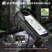 Waterproof 360 Rotatable Mobile Phone Holder for Bicycles - Gray Bracket with Rain Hood for 7 Smartphones & GPS - Buy Online on SooperMarket.com