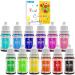 Food color 12 colors x 10ml - liquid food colors for baking cake cookies fondant macaron - lively food dye for decorating and cooking airbrush diy soaps