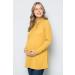 Bump Maternity High Neck Knit Sweater - XL Mustard Tunic Top | Made in USA - Buy Online on SooperMarket.com