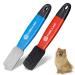 FLAMIA & JABZ Stripping Metal Stone Diamond Edged for Dogs Cats & Pets with Plastic Grip (2 Piece Pack of Coarse & Fine)