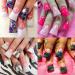 Krofaue Duck Nail Tips - 200pcs Acrylic Curved Nail Tips in Crystal Duck Feet Style | 10 Sizes Half Cover False Nails for Nail Salon - Buy Online on SooperMarket.com