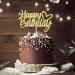 Sumerk Gold Glitter Happy Birthday Cake Topper 1PC Cake Toppers for Birthday Party Decorations Supplies - Buy Online on SooperMarket.com