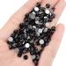 4300PCs Mixed Size Flatback Rhinestones - Non Hotfix Round Crystal Gems Glass Beads for Nail Art, Clothes, Shoes, and Bags - Jet Black - 2mm-6.5mm - Buy Online on SooperMarket.com