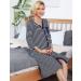 Marvmys Maternity Nightdress - 3/4 Sleeves Nursing Nightgown for Breastfeeding - V Neck Pajama Loungewear in Navy Blue - Buy Online on SooperMarket.com