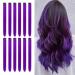 12 PCS Purple Hair Extensions Clip in 22Inch Purple Hair Extensions Colorful Straight Extensions Hair Highlights Accessories for Kid Girls Women Party Hair Decor 12pcs-Purple