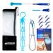Reservoir Hydration Bladder Cleaning Kit - 6-In-1 Water Reservoir Cleaning Kit Of 3 Brushes Collapsible Frame (12) Cleansing Tablets & Carry Pouch - Cleaner Set For Back Pack Bladder
