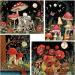 Stamped Cross Stitch Kits Cross Stitch Kits for Adults Beginners Full Range of Cross-Stitch Stamped Kits Needlecrafts for Home Decor Cross Stitch 4 Pack Mushroom Skeleton Flower Eye Patterns 12x16inch 4 Pack mushroom Cro...