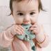 Loulou Lollipop Silicone Teether for Teething Baby - Monstera Seafoam | Gender Neutral Teething Toy - Buy Online on SooperMarket.com