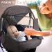 Car Seat Rain Cover Universal Car Seat Rain Cover with Organizer Zipper Door and Handle Opening Waterproof Weather Shield for Infant Baby Carrier Rain Shield Car Seat Accessory