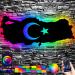 Leon foil Turkey card with Turkish coat of arms emblem t rkiye slumber light night light decoration RGB LED star and crescent moon turkey gift for friends for birthday party - wall lighting