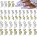 RUNRAYAY 40Pcs Gold & Silver Dragon Nail Art Studs for 3D Nail Charms Dragon Nail Decoration for Women Girl DIY Nail Art Decor