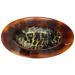 Caravan Large Oval Handmade Soft Animal Insert In Tortoise Shell Border Automatic Barrette
