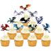 30-Piece Dragon Theme Cupcake Toppers - Mythical Cake Decorations for Weddings & Birthday Parties - Buy Online on SooperMarket.com