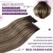 Laavoo Real Hair Extensions Tape 60cm - Balayage Brown Ombre Seamless Remy Hair Tape - 20Pcs 50g #4/27/4 - Shop Now for Premium Quality - Buy Online on SooperMarket.com