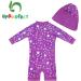 UPF 50+ Sun Protection Baby Swimwear | Purple Toddler Swimsuit (3-6 Months) - Buy Online on SooperMarket.com