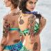Yazhiji Large Chrysanthemum and Lotus Flowers Temporary Tattoos - Waterproof Fake Stickers for Women - Buy Online on SooperMarket.com
