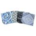 1 Ply Moroccan Tile Flannel Washable Lunchbox Napkins 12x12 inches 5 Pack