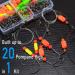 Dr.Fish 200PCs Pompano Rig Making Kit | Surf Fishing Rig Accessories | Saltwater Bottom Rig Parts with Circle Hooks, Beads, Swivels, and Snaps - Buy Online on SooperMarket.com