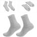 Minkissy 2-St Sock Pedicure Kit | Pumice Stone & Moisturizing Booties for Spa Pedicure | Soft Cotton Foot Care for Men - Light Gray - Buy Online on SooperMarket.com