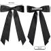 2PCS Silky Satin Hair Bows Hair Clip Black Hair Ribbon Ponytail Holder Accessories Slides Metal Clips Hair Bow for Women Girls Toddlers Teens Kids (Black+Coffee) - Buy Online on SooperMarket.com