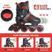Illuminating Adjustable Inline Skates for Kids & Adults | All-Wheel Glow Roller Skates - Red - Buy Online on SooperMarket.com