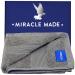 Miracle Made Washcloth - Stone - Premium 100% USA-Grown Cotton Washcloths for Bathroom with Natural Silver Ultra Soft Plush Fade Resistant Highly Absorbent Quick Drying Stone Washcloth