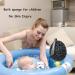 Black Bath Shower Loofah Sponge Set - Gentle Body Exfoliating Pouf for Men, Women, Kids - 3 Pack - Buy Online on SooperMarket.com