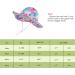 LANGZHEN Tropical Flowers Sun Hat for Toddler Girls | Adjustable Wide Brim Beach Play Hat with Chin Strap | Ages 2-4 Years - Buy Online on SooperMarket.com