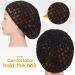 Geyoga 4-Piece Mesh Crochet Hair Net Snood Hat for Women - Black | Sleep Hair Cover - Buy Online on SooperMarket.com