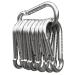 Karabiner set (60 mm 80 mm 100 mm) with snap lock made of high-quality premium steel for camping hiking key rings carabiner hooks from 120 kg to 350 kg 80mm x 8mm (10 pieces)