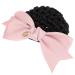 GALPADA 1pc Flower Head Vintage Hair Clips Professional Hair Clips Crochet Hook Lady Gift Hair Clips for Women Beaded Women Bun Cover Hair Bun Cover Buns Fabric Office Mesh Mirror Pink