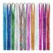 12 Colors Hair Lametta - 1800 Strands Glitter Hair Extensions for Women & Girls - 100cm Tinsel Highlights - Buy Online on SooperMarket.com