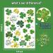 64 PCS St Patrick's Day Glitter Shamrock Temporary Tattoos - Partywind Metallic Face Stickers for Women, Men, Kids - Saint Patrick's Day Decorations & Party Favors (2 Sheets) - Buy Online on SooperMarket.com