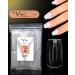 By Vixi 600 MEDIUM SQUARE NAIL SET with PREP FILE 10 Sizes Clear Express Full Cover False Fingernail Extensions for Salon Professionals & Home Use Square Medium