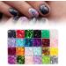 Harilla Nail Art Sequins Manicure Nail Glitter for Women Girls Sequins Beads 24 Grids Nail Decals for Nails Tools Jewelry Making - Buy Online on SooperMarket.com