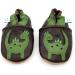 Dotty Fish Soft Leather Baby Shoes for Boys | Non-Slip Toddler Shoes | Green Dinosaur Design | 4-5 Years - Buy Online on SooperMarket.com