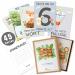 Pikaflor 45 milestone cards baby for young and girls (hand -painted animals German) milestone cards set with gift box + nice gift idea for birth baptism & baby party My first year