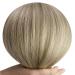 Youngsee Clip In Extensions - Real Hair Ombre 50cm Balayage Medium Brown & Platinum Blonde - 120g 7pcs - Premium Quality Hair Extensions - Buy Online on SooperMarket.com