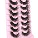 Kiromiro Faux Mink Lashes Fluffy 6D False Eyelashes 17mm Wispy Cat Eye Lashes that Look Like Extensions Strip Lashes Pack - Buy Online on SooperMarket.com