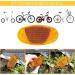 Vicduekg 12-Piece Bike Reflector Set - Front & Spoke Cat Eye Reflectors for MTB & Kids | Enhanced Safety in Yellow - Buy Online on SooperMarket.com