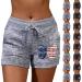 Womens Girls Casual Comfy Summer Shorts Elastic Waist Sports Athletic Sweat Shorts Tracksuit Workout Y2k Shorts with Pockets A-grey Large
