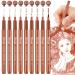 Bianyo Sepia Pigment Ink Micro-Pen Fineliners 9 Assorted Sizes with a Zipper Pouch Water-Resistant Archival Ink Pens for Drawing Sketching Bullet journaling Note-taking Accounting Handwriting Sepia 9pcs