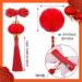 6 Pairs Baby Girls Chinese Style Hair Clips with Hairy Furry Balls and Tassels - Red Lantern Butterfly Decor - Perfect for New Year and Spring Festival - Buy Online on SooperMarket.com