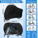 Outdoor Waterproof Bike Cover for 1-3 Bikes | Heavy Duty Ripstop Storage with Reflective Strips - Anti Dust, Rain, Snow, UV | Mountain & Road Bikes | Black - Buy Online on SooperMarket.com