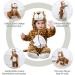 COOKY.D Baby Hooded Rompers | Winter Flannel Jumpsuit Pajamas | 30-36 Months Leopard Print - Buy Online on SooperMarket.com