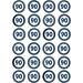 24 90th blue edible birthday party Cupcake Cake Toppers Wafer Rice Paper precut decoration - Buy Online on SooperMarket.com