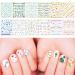 Whaline 1000+ Mixed Nail Art Stickers 3D Self-Adhesive Leaves Stickers Flamingo Cactus Fruits Ocean Leaves Decals for Women Girls Manicure DIY or Nail Salon  12 Sheets