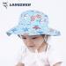LANGZHEN Baby Girls Beach Sun Hat - Adjustable Wide Brim Toddler Kids Summer Play Hat with Chin Strap, Coral-Turquoise XL - Buy Online on SooperMarket.com