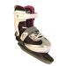 Lake Placid Adjustable Monarch Ice Skates Black/Pink/Silver 11-1