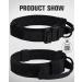 Joytale Tactical Dog Collar for Large Dogs | Durable Handle & QR Code Dog Tag | Best Black Collar for Outdoor Adventures - Buy Online on SooperMarket.com